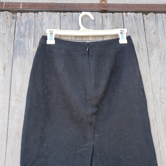 J Crew Size 0 Pencil Skirt Black Wool Blend Lined Preppy Office Academia - Picture 4 of 6